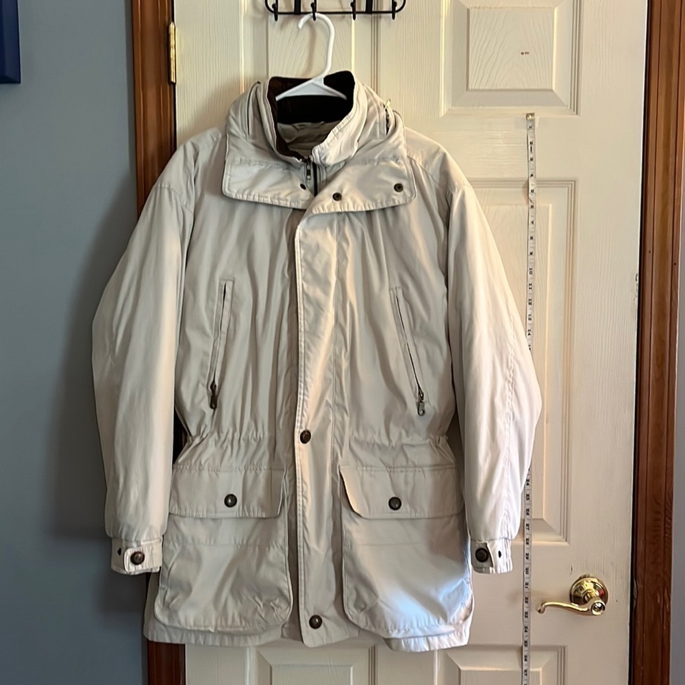 VTG-field master-size M-cream/tan double removable coat/jacket/thermal. Unisex.